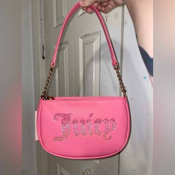 Juicy Couture Pink Bedazzled Shoulder Bag Purse NWT - Picture 5 of 6